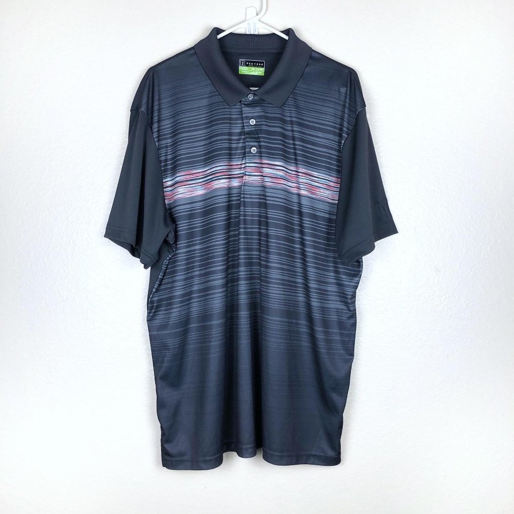 PGA TOUR Pro Series Striped Golf Polo Shirt XXL
